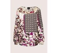 Schlupfbluse MADELEINE "Blusenshirt Viskosebluse mit floralem Muster-Mix", Damen, Gr. 42, pink (rosé, gemustert), Obermaterial: 100% Viskose CV., Modern, gerade, Blusen Schlupfbluse, Mustermix (961433
