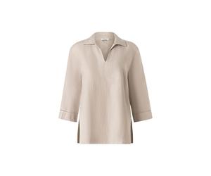 Schlupfbluse MAERZ MUENCHEN "Maerz Muenchen 191500 Tunika Damen Bekleidung", Damen, Gr. 40, beige, 100% Leinen, Blusen Schlupfbluse (58714912-40) beige