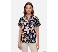Schlupfbluse BETTY BARCLAY "Damen mit Kragen", Damen, Gr. 42, blau (dunkelblau, braun), Obermaterial: 100% Viskose. Besatz: 100% Viskose, figurumspielend normal, Blusen Schlupfbluse (31558616-42) dunk