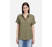 Schlupfbluse BETTY BARCLAY "Betty Barclay Schlupfbluse mit Kragen", Damen, Gr. 44, grün (dusty olive), Obermaterial: 84% Modal, 16% Polyester., casual, figurumspielend normal, Kurzarm, Blusen (9584451