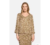 Schlupfbluse BETTY BARCLAY "Damen mit Leoprint", Damen, Gr. 48, beige, khaki, Obermaterial: 100% Viskose, figurumspielend normal, V-Ausschnitt, Blusen Schlupfbluse (33555304-48) beige, khaki