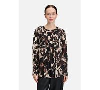 Schlupfbluse mit Plissee Beige/Braun 40