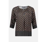 Schlupfbluse BETTY BARCLAY "Betty Barclay Damen Schlupfbluse mit Print", Damen, Gr. 36, schwarz (schwarz, beige), Obermaterial: 100% Viskose. Besatz: 100% Viskose., modisch, figurumspielend normal, Ru