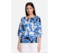 Betty Barclay Schlupfbluse Damen mit Print Weiß/Dunkelblau Gr. 42 – 50% Baumwolle/50% Viskose