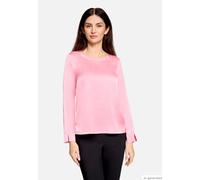 Schlupfbluse BETTY BARCLAY "Damen mit U-Boot-Ausschnitt", Damen, Gr. 48, sea pink, Satin, Obermaterial: 97% Polyester, 3% Elasthan, figurumspielend normal, Rundhals, Blusen Schlupfbluse (52381421-48)