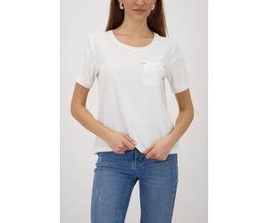 Schlupfbluse MONARI "Schluse Basic", Damen, Gr. 46, off, weiß, Web, Obermaterial: 92% Viskose, 8% Elasthan. Rückenteil: 100% Polyester, unifarben, regular fit taillenbedeckt, Rundhals, eingesetzt abge