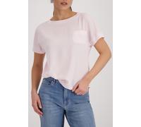 Schlupfbluse MONARI "Schluse Basic Schluse", Damen, Gr. 42, rosa, Web, Obermaterial: 100% Polyester. Rückenteil: 50% Baumwolle, 50% Modal, unifarben, regular fit taillenbedeckt, Rundhals, angeschnitte