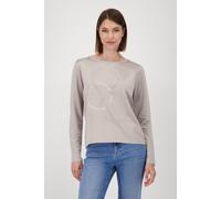 Schlupfbluse MONARI, Damen, Gr. 36, beige (greige), Web, Obermaterial: 45% Modal, 45% Viskose, 10% Elasthan. Vorderteil: 97% Polyester, 3% Elasthan, unifarben, modisch, regular fit normal, Rundhals, L