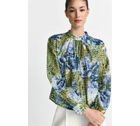 Schlupfbluse RICHROYAL, Damen, Gr. 42, urban lime, Web, Obermaterial: 78% Baumwolle, 22% Seide, normal, Rundhals, Manschette, Blusen Schlupfbluse, mit Pfingstrosenprint (72034527-42) urban lime