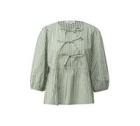 Schlupfbluse S.OLIVER, Damen, Gr. 46, grün stripes, Web, Obermaterial: 52% Polyester, 48% Viskose, gestreift, regular fit normal, Rundhals, elastischer Bund, Blusen Schlupfbluse, 3/4-Arm-Bluse im Stre