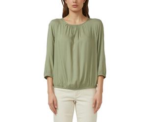 Schlupfbluse S.OLIVER, Damen, Gr. 46, summer khaki, Blusen Schlupfbluse, mit elstsichem Bund und aus reiner Viskose (72508749-46) summer khaki