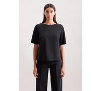 Schlupfbluse SEIDENSTICKER, Damen, Gr. XS34, schwarz, 100% Polyester, unifarben, regular fit, Blusen Schlupfbluse, 1/2 Uni (44858109-34) schwarz