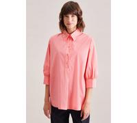 Schlupfbluse SEIDENSTICKER "Schwarze Rose", Damen, Gr. M38, pink, 97% Baumwolle, 3% Elasthan, unifarben, oversize, ohne Ausschnitt, Blusen Schlupfbluse, 3/4-Arm Kragen Uni (70566665-38)