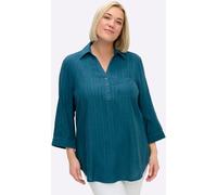 Schlupfbluse SHEEGO, Damen, Gr. 52, topas, 100% Viskose, unifarben, Blusen Schlupfbluse (98426430-52) topas