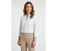 Schlupfbluse SPORTALM KITZBÜHEL, Damen, Gr. 42, weiß, Web, Obermaterial: 73% Polyamid, 27% Elasthan, clean, unifarben, regular fit hüftlang, V-Ausschnitt, eingesetzt angesetztes Bündchen, Blusen Schlu