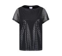 Schlupfbluse SPORTALM KITZBÜHEL, Damen, Gr. 46, schwarz, Web, Obermaterial: 100% Polyester, unifarben, regular fit hüftlang, U-Boot-Ausschnitt, angeschnitten abgesteppte Kante, Blusen Schlupfbluse, mi