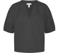 Schlupfbluse SPORTALM KITZBÜHEL, Damen, Gr. 46, schwarz, Web, Obermaterial: 97% Baumwolle, 3% Elasthan, unifarben, bequem, V-Ausschnitt, angeschnitten Spitze, Blusen Schlupfbluse, mit Spitze (47619716