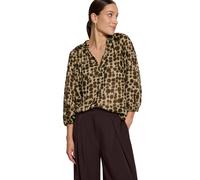 Schlupfbluse ZERO "Damen im Leo-Look", Damen, Gr. 42, beige, braun, Obermaterial: 100% Polyester, bedruckt, relaxed fit normal, V-Ausschnitt, weit, Blusen Schlupfbluse (54098250-42) beige, braun