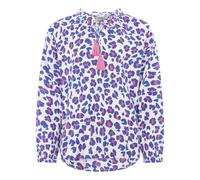 Zwillingsherz Bluse, Langarm, Damen Shirt bunt Boho Muster (DE/NL/SE/PL, Alphanumerisch, S, M, Regular, Regular, Dunkelblau)