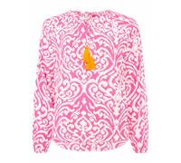 Schlupfbluse ZWILLINGSHERZ "Ornamente", Damen, Gr. L/XL (L/XL), pink, Obermaterial: 100% Viskose, gemustert, loose fit hüftlang, Serafino, mit Gummizug, Blusen Schlupfbluse, Lamgarm, Ornament-Muster,