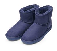 Schlupfboots ARA "Alaska", Damen, Gr. 36, ozean, Lammfell, Veloursleder, unifarben, Schuhe, Winterboots zum Schlupfen in bequemer Weite G (=weit) (29011265-36) ozean