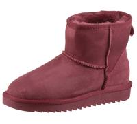 Schlupfboots ARA "Alaska Classic Short", Damen, Gr. 38, rot (beere), Lammfell, Veloursleder, unifarben, Schuhe Schlupfboots, Winterboots zum Schlupfen in bequemer Weite G (=weit) (87349620-38) beere