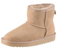 Schlupfboots ARA "Alaska Classic Short", Damen, Gr. 42, beige (sand), Lammfell, Veloursleder, unifarben, Schuhe Schlupfboots, Winterboots zum Schlupfen in bequemer Weite G (=weit) (31851428-42) sand