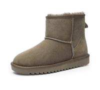Schlupfboots ARA "Alaska Classic Short", Damen, Gr. 42, braun (sesam), Lammfell, Veloursleder, unifarben, Schuhe Schlupfboots, Winterboots zum Schlupfen in bequemer Weite G (=weit) (97096644-42) sesam