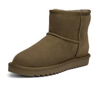 Schlupfboots ARA "Alaska Classic Short", Damen, Gr. 42, schwarz (moosgrün), Lammfell, Veloursleder, unifarben, Schuhe Schlupfboots, Winterboots zum Schlupfen in bequemer Weite G (=weit) (11603601-42)