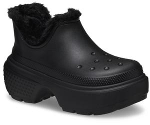 Schlupfboots CROCS "Stomp Lined Shorty Boot", Damen, Gr. 38, schwarz, Croslite™, Schuhe Schlupfboots, zum Schlupfen (27285661-38) schwarz