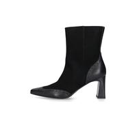 Schlupfboots HENRY STEVENS "Madison ZB70", Damen, Gr. 39, schwarz, Ziegenvelours und Kalbsleder, Schuhe Schlupfboots, Damen Stiefelette mit Absatz handgefertigt, Lederschuh (85214007-39) schwarz