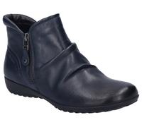 Schlupfboots JOSEF SEIBEL "Naly 41", Damen, Gr. 36, blau (dunkelblau), Leder, Schuhe Schlupfboots, Stiefelette, Komfortschuh mit gerafftem Schaft (46079737-36)