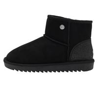 Schlupfboots KANGAROOS "K-UK HOLY", Mädchen, Gr. 30, schwarz (jet schwarz), Textil, Schuhe Schlupfboots, gefüttert (35204433-30) jet schwarz
