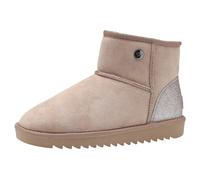 Schlupfboots KANGAROOS "K-UK HOLY", Mädchen, Gr. 38, braun (stone braun), Textil, Schuhe Schlupfboots, gefüttert (37855622-38) stone braun