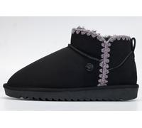 Schlupfboots KANGAROOS "K-UW MOCK", Damen, Gr. 36, schwarz (jet schwarz, steel grau), Textil, Schuhe Schlupfboots, Winterschuhe, Winterboots, Snowboots, Schlupfstiefel (72657845-36) jet schwarz, steel