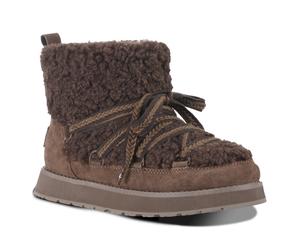 Schlupfboots LUHTA "IHANA MS", Damen, Gr. 39, schwarz braun, Leder, Textil, Schuhe Schlupfboots, wasserdicht, gefüttert, mit Schnürung (76255217-39) schwarz braun