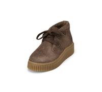 Schlupfboots MARC O'POLO "aus softem Veloursleder", Damen, Gr. 42, Warmfutter, braun (schwarz taupe), Obermaterial: 100% Leder, unifarben, Schuhe Schlupfboots (30561108-42) schwarz taupe