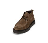 Schlupfboots MARC O'POLO "aus weichem Veloursleder", Herren, Gr. 44, braun (schwarz taupe), Obermaterial: 100% Leder, unifarben, Schuhe Schlupfboots (19185021-44) schwarz taupe