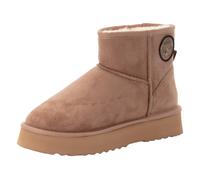 Schlupfboots O'NEILL "BESIANA PLATFORM WOMEN MID", Damen, Gr. 40, grau (warm taupe), Synthetik, Schuhe Schlupfboots, Winterboots, Snowboots, Winterschuhe (24536117-40)