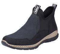 Schlupfboots RIEKER, Damen, Gr. 36, schwarz, Lederimitat, Textil, Schuhe Schlupfboots, mit Logoschriftzug (61937658-36) schwarz