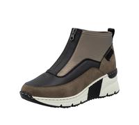 Schlupfboots RIEKER, Damen, Gr. 40, braun, Textil, Schuhe Schlupfboots, Stiefelette, High Top Sneaker mit Reißverschluss auf der Vorderseite (47948443-40) braun