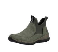 Schlupfboots RIEKER, Damen, Gr. 40, grün, Lederimitat, used, Schuhe Schlupfboots, Slipper, Slip-on Sneaker, Stiefelette mit MemoSoft-Innensohle (88858658-40) grün