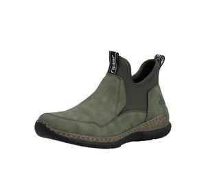 Schlupfboots RIEKER, Damen, Gr. 40, grün, Lederimitat, used, Schuhe Schlupfboots, Slipper, Slip-on Sneaker, Stiefelette mit MemoSoft-Innensohle, Topseller (88858658-40) grün