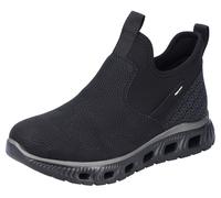 Schlupfboots RIEKER SPORT, Damen, Gr. 38, schwarz, Lederimitat, Textil, Schuhe Schlupfboots, High-Top-Sneaker, Schlupfboots mit elastischem Schaft (26636565-38) schwarz