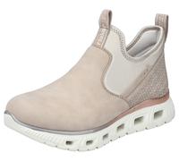 Schlupfboots RIEKER SPORT, Damen, Gr. 39, beige, Lederimitat, Textil, Schuhe Schlupfboots, High-Top-Sneaker, Schlupfboots mit elastischem Schaft, Topseller (30731825-39) beige