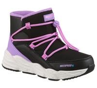 Schlupfboots SKECHERS "TURBO TREAD", Mädchen, Gr. 36, schwarz, multi, Lederimitat, Textil, kontrastfarbene Details, Schuhe Schlupfboots, Winterboots mit Gummizug, Größenschablone zum Download (3464826