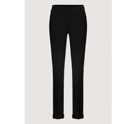 Schlupfhose ALBA MODA "Hose Hose", Damen, Gr. 38, N + K Gr, schwarz (schwarz, weiß), Obermaterial: 60% Viskose CV. 25% Polyamid PA. 10% Polyester PES. 5% Elasthan EL., Modern, normal, Hosen Schlupfhos