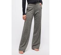 Schlupfhose ANGELS "LIZ EASY", Damen, Gr. 38, Länge 28, grau (schwarz), Web, Obermaterial: 66% Baumwolle, 33% Viskose, 1% Elasthan, gemustert, relaxed fit lang, Hosen Schlupfhose, mit Fischgrätmuster