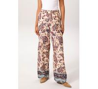 Schlupfhose ANISTON CASUAL, Damen, Gr. 38, N-Gr, bunt (hellbeige, marine, bordeaux, sand, hellblau, grau, hellbraun), Web, Obermaterial: 100% Viskose, Paisley, bedruckt, gemustert, weit bodenlang, Hos