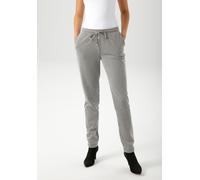 Schlupfhose ANISTON CASUAL, Damen, Gr. 38, N-Gr, schwarz (schwarz weiß), Jersey, Obermaterial: 48% Polyester, 30% Baumwolle, 19% Viskose, 3% Elasthan, Hahnentrittmuster, gemustert, figurumspielend knö